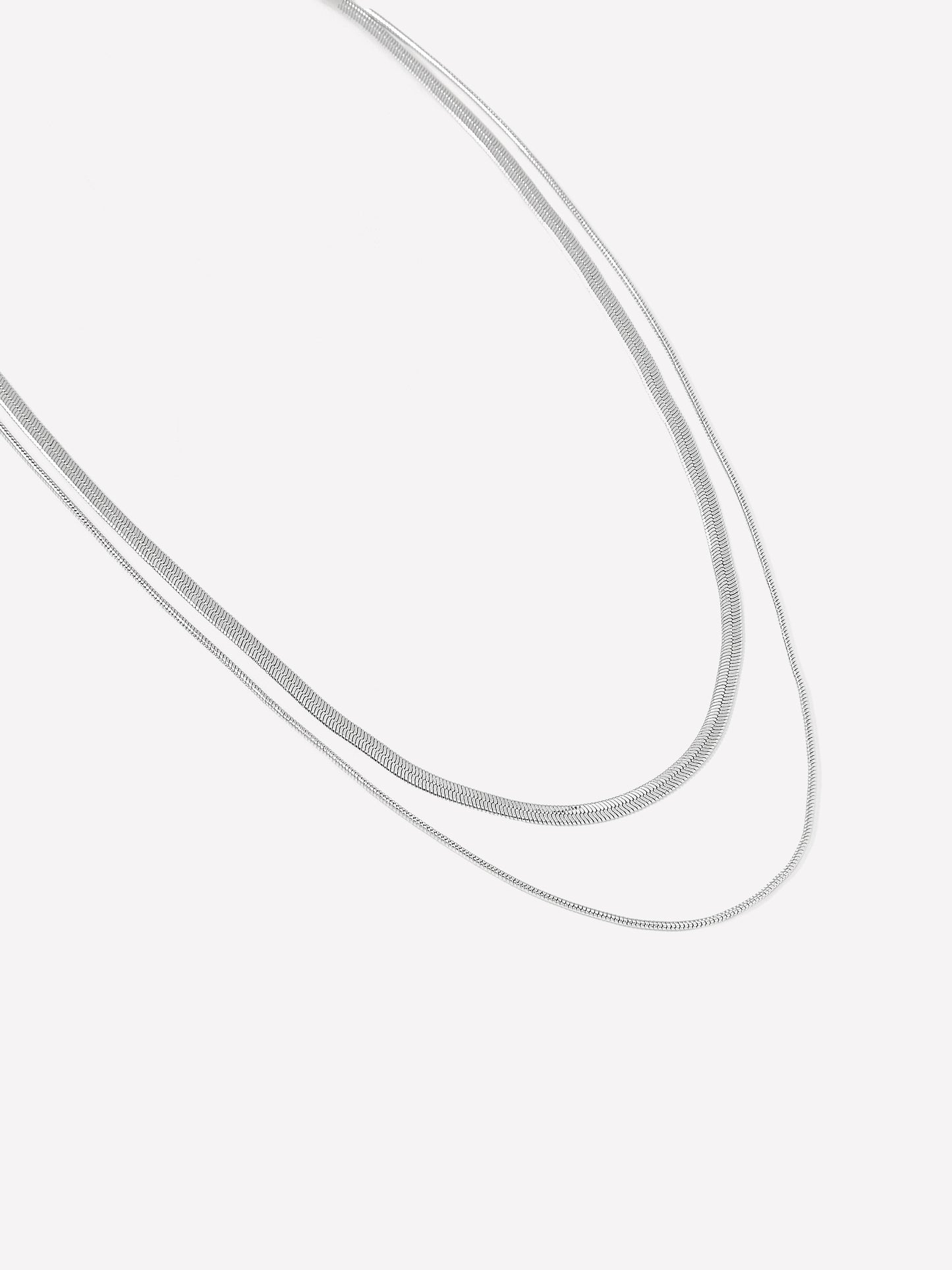 Collier à Double Chaîne Serpent