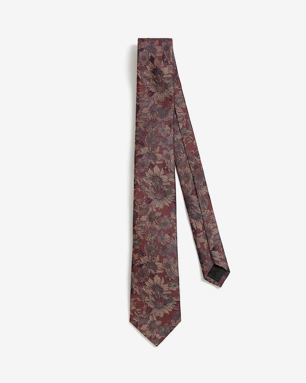 Skinny Tie with Floral Pattern