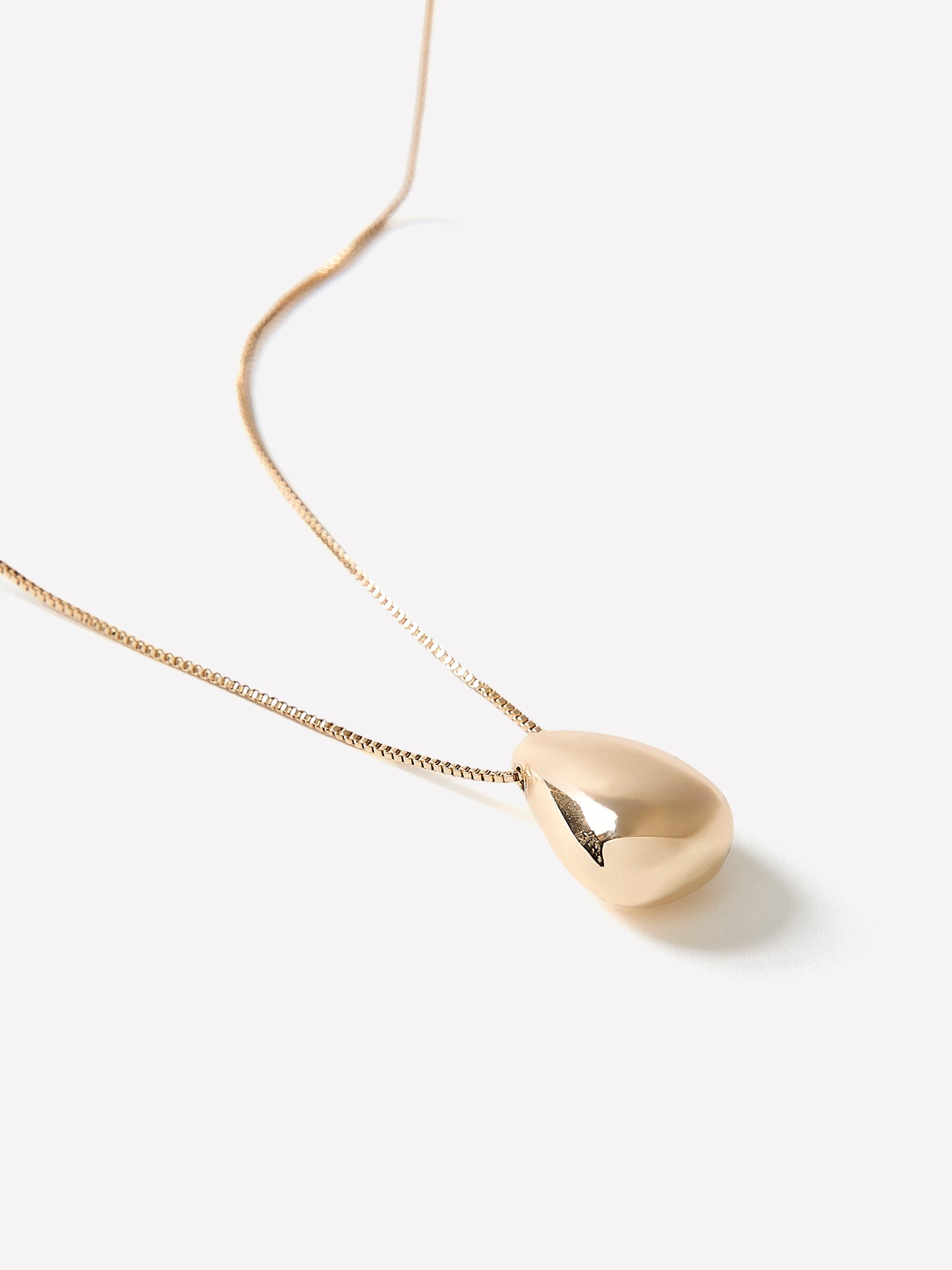 Necklace with Sculptural Metal Pendant