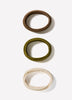 Woven Hair Elastics Pack of 3, 100% Polyester
