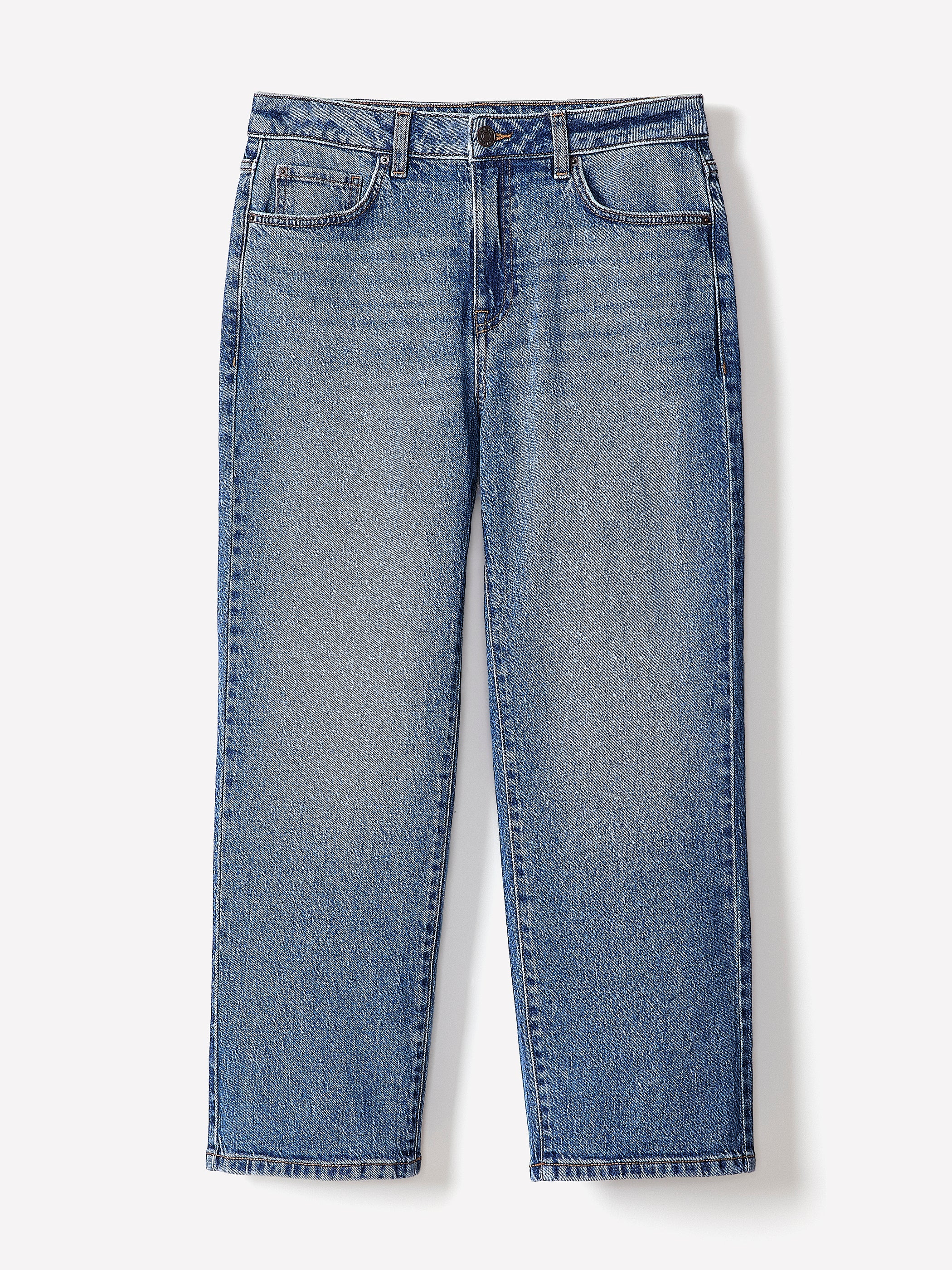 Jeans Court à Jambe Droite