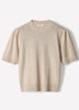 Knit Cotton Blend Crew Neck Sweater