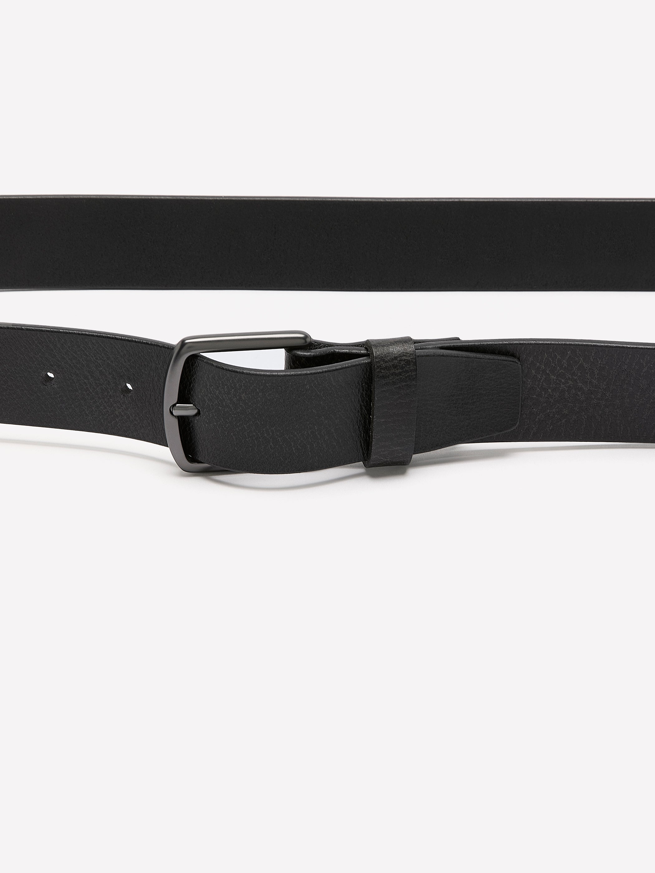 Men's Waxed Leather Belt Genuine Italian Leather Square Buckle – RW&CO