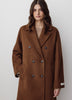Relaxed-Fit Wool-Blend Double-Breasted Coat
