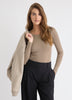 Wool-Blend Scoop-Neck Long-Sleeve Top