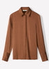 Woven Satin Long Sleeve Shirt