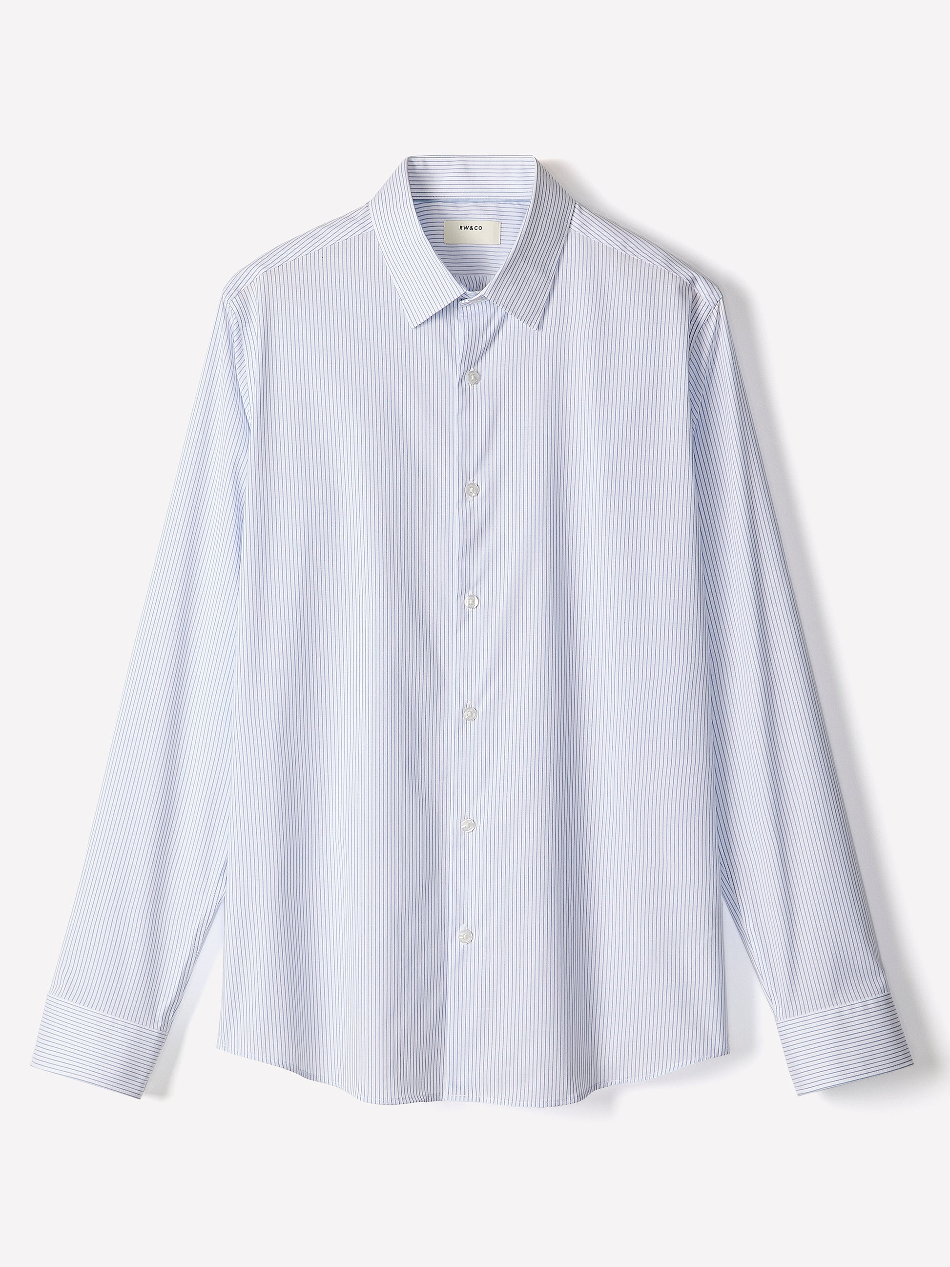 Tailored-Fit Dress Shirt with Double Stripes