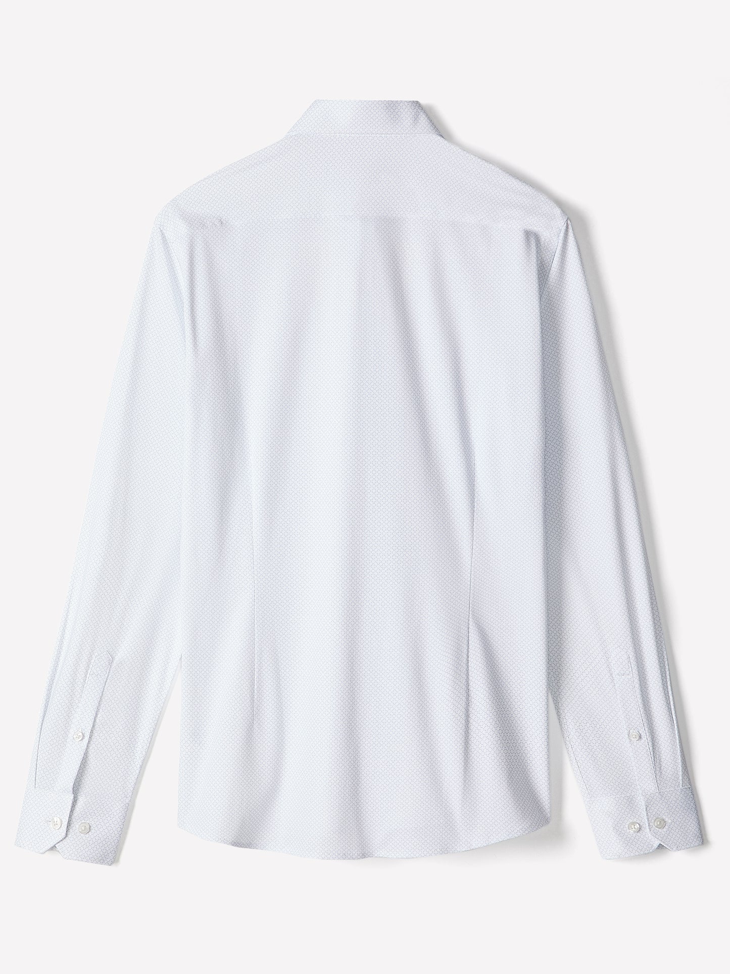 Slim Fit Cotton Knit Shirt with Tailored Collar