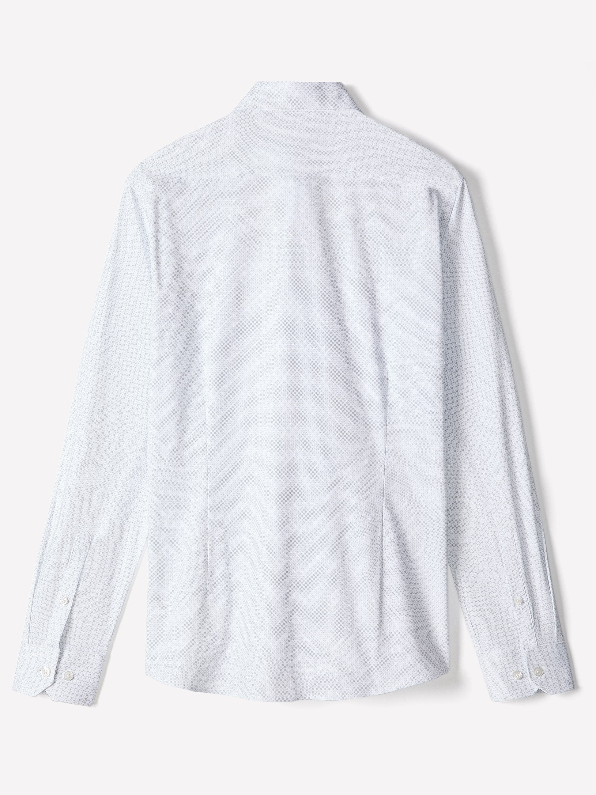 Slim Fit Cotton Knit Shirt with Tailored Collar
