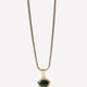 Pendant Necklace Thick Chain Tiger Eye Stone