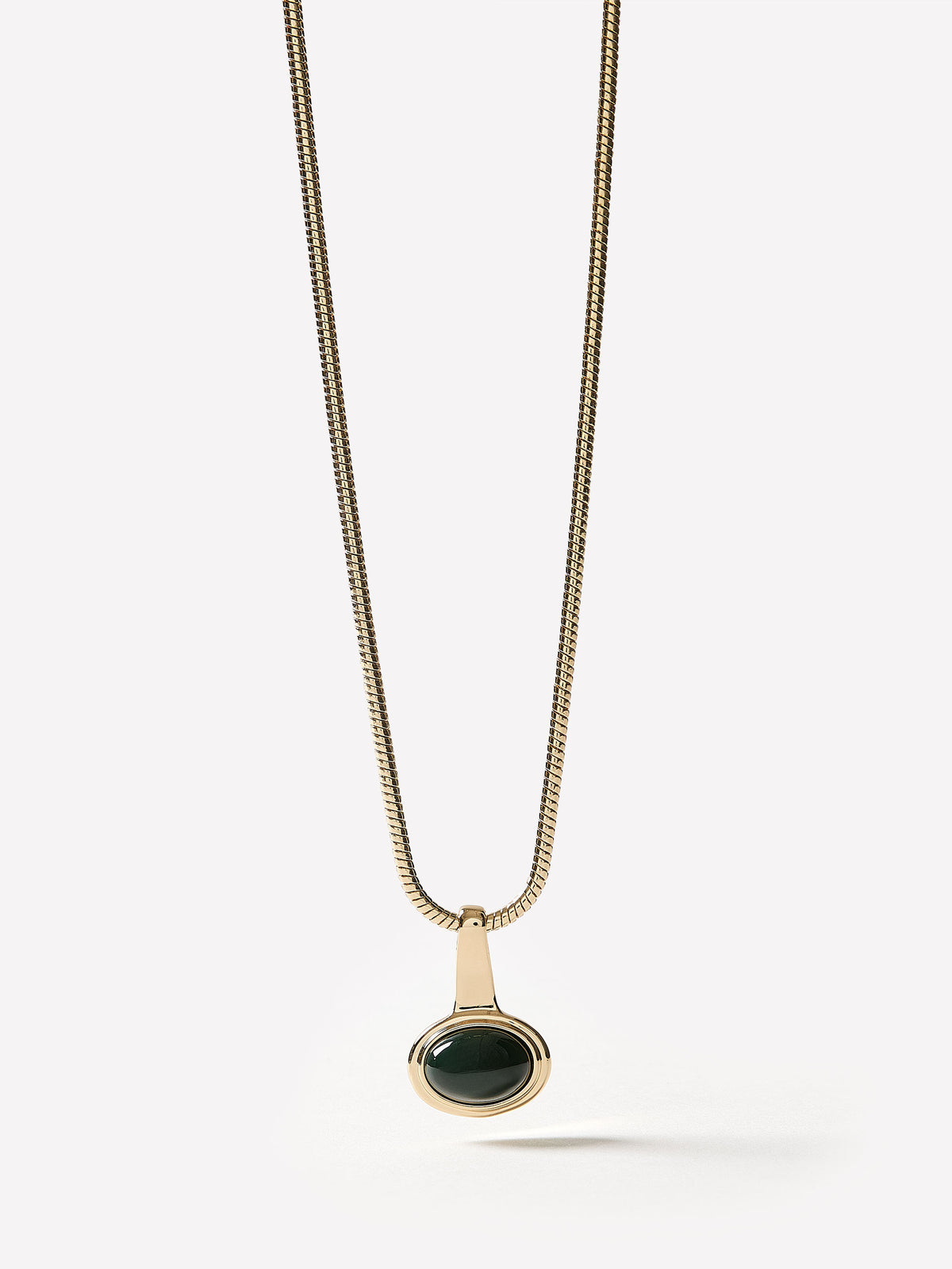 Pendant Necklace Thick Chain Tiger Eye Stone