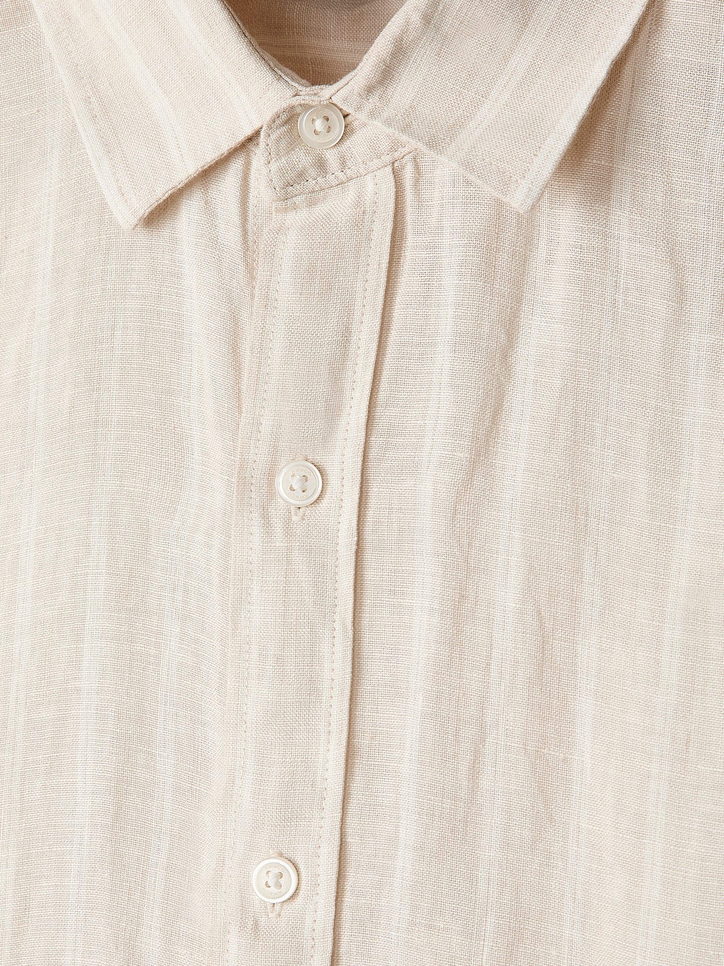 Striped Long-Sleeve Linen Shirt
