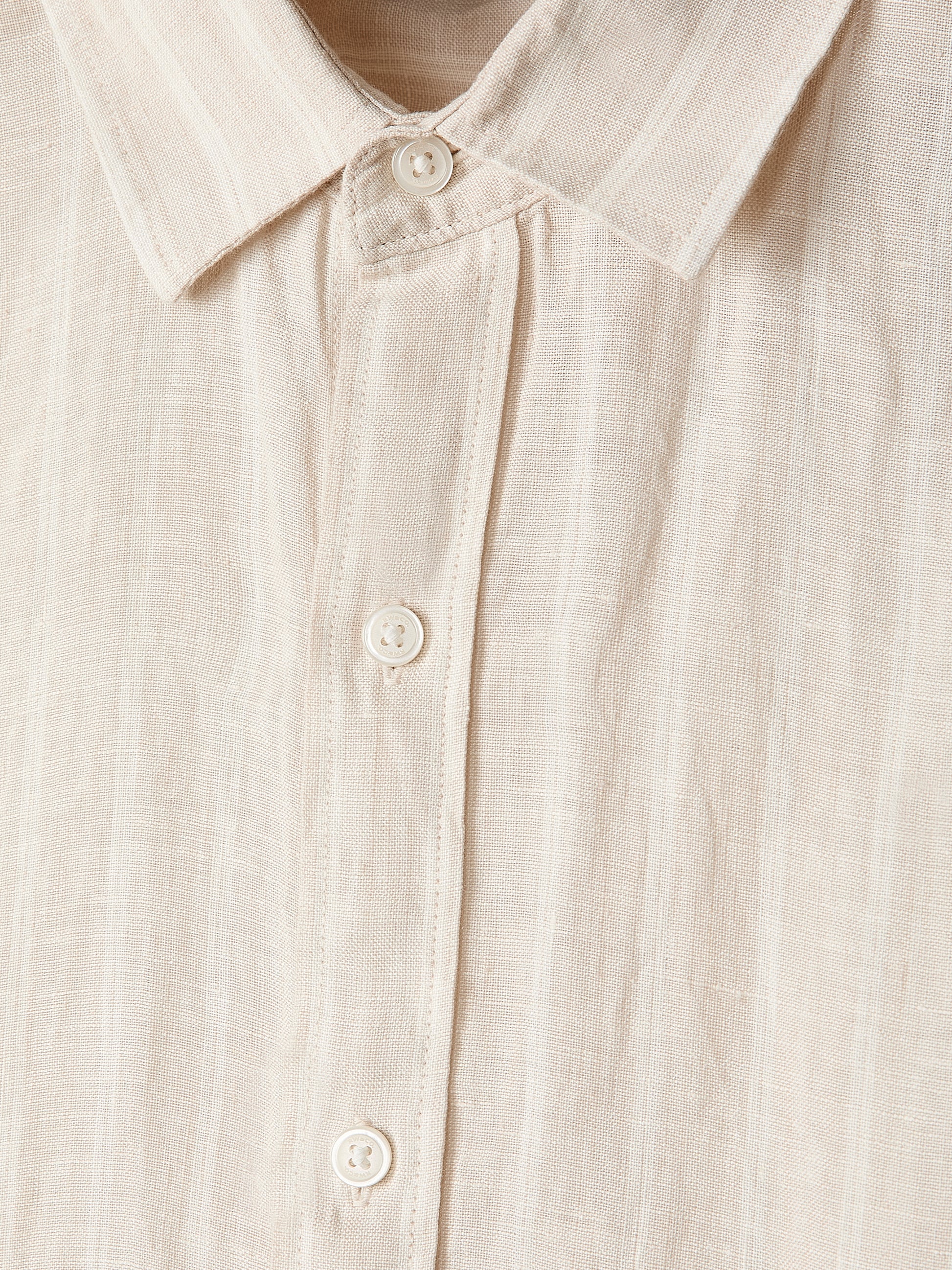 Striped Long-Sleeve Linen Shirt