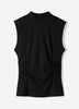 Knit Pullover Rib Mock Neck Top