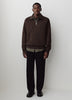 Long-Sleeve Half-Zip Polo Sweater