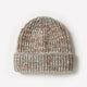 Wool Blend Marled Knit Beanie