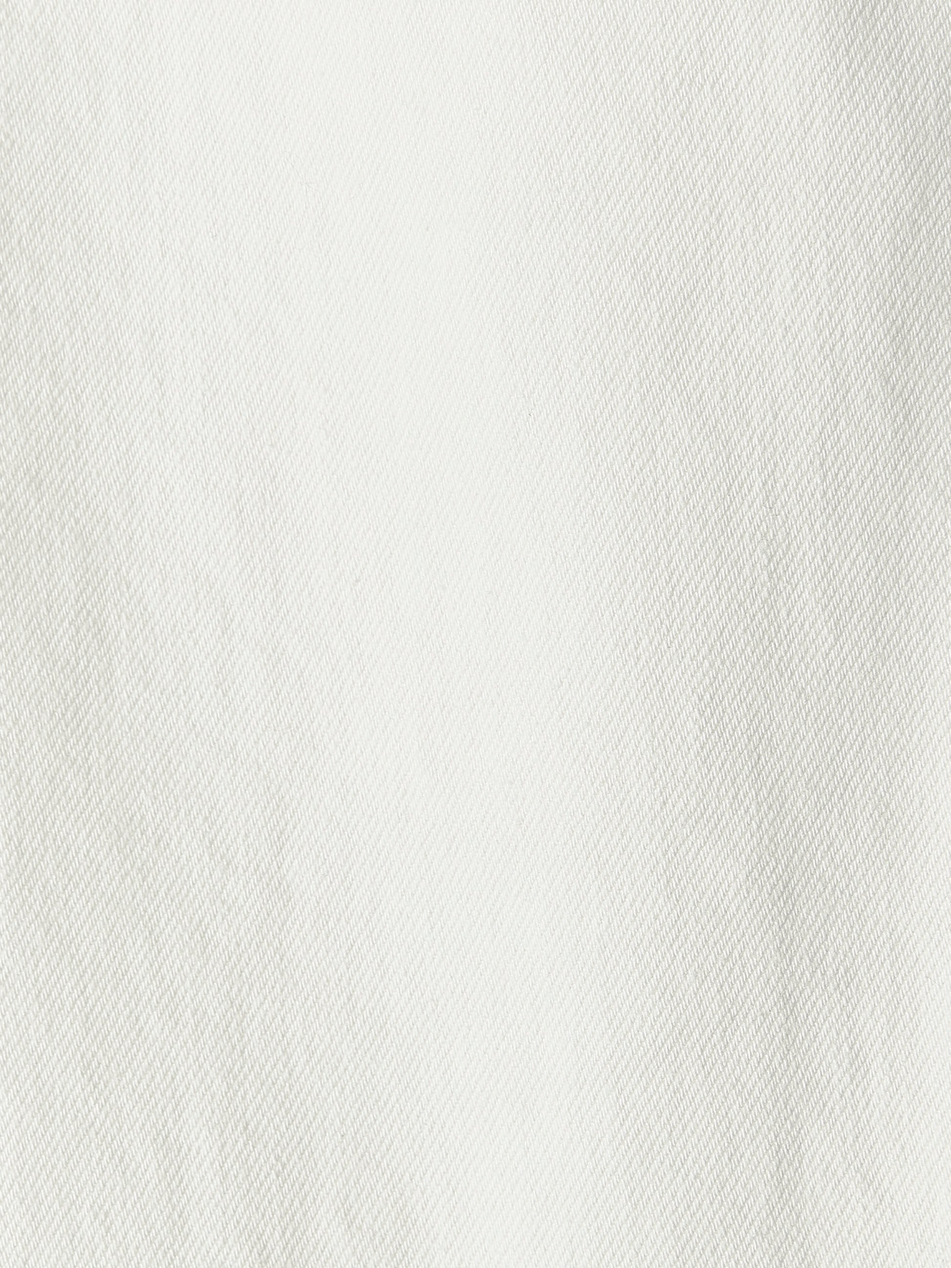 Cream Long High-Rise Wide-Leg Jeans