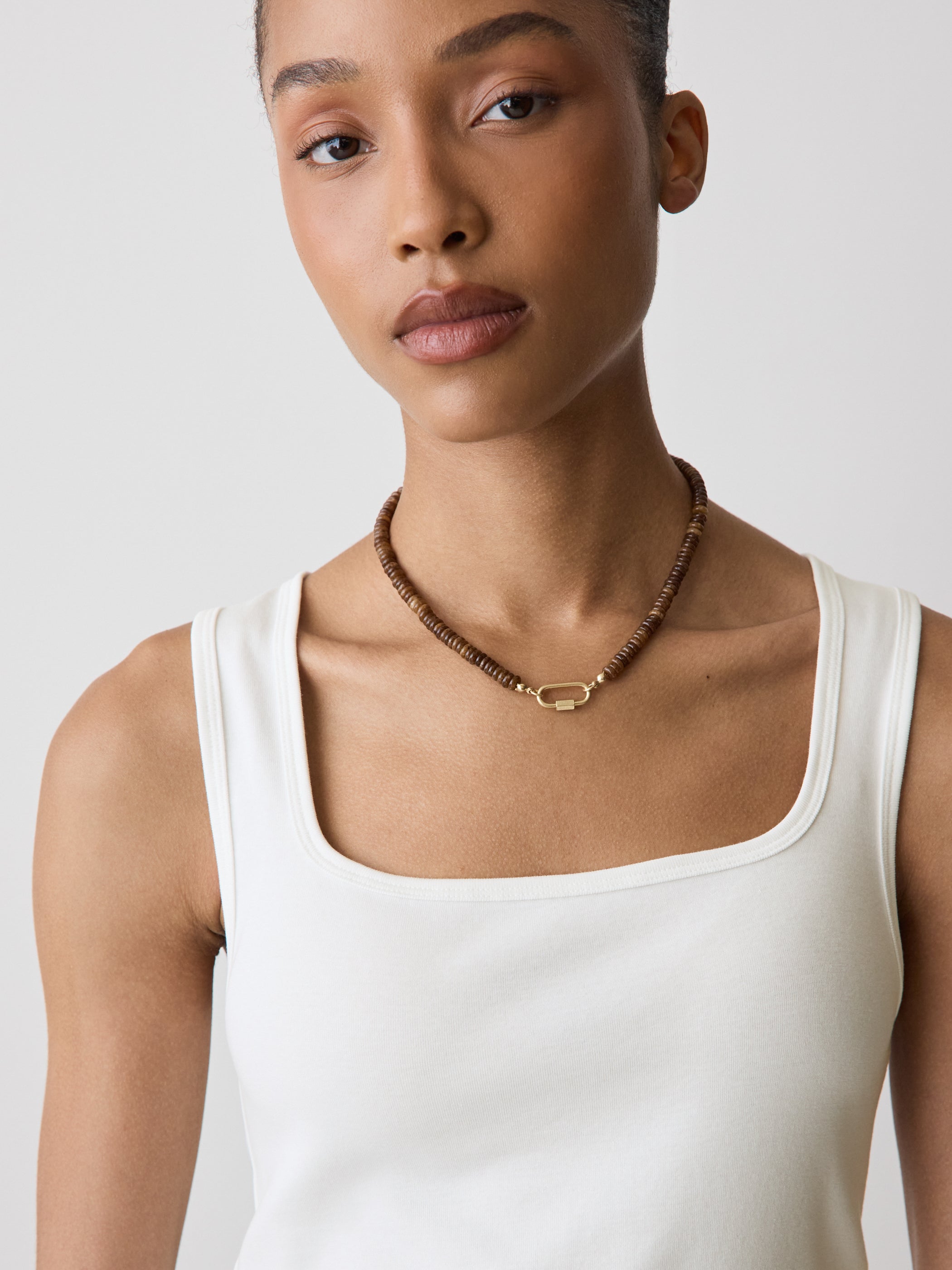 Beaded Carabiner Necklace