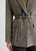 Oversized One-Button Tweed Blazer