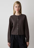 Knit Sweater Cardigan Sculpted Sleeve