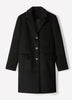 Classic Wool-Blend Three-Button Coat