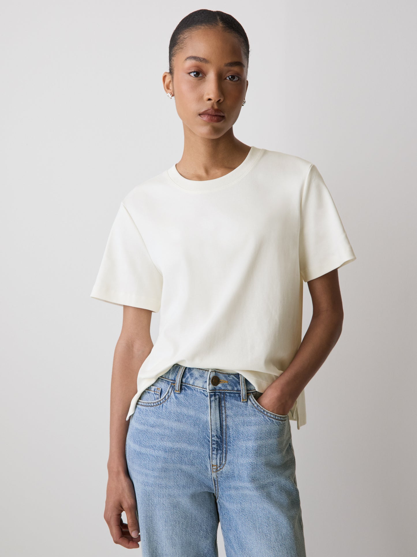 Short-Sleeve Cotton Basic Tee