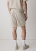 Knit Short with Stripe Pattern, Cotton Blend