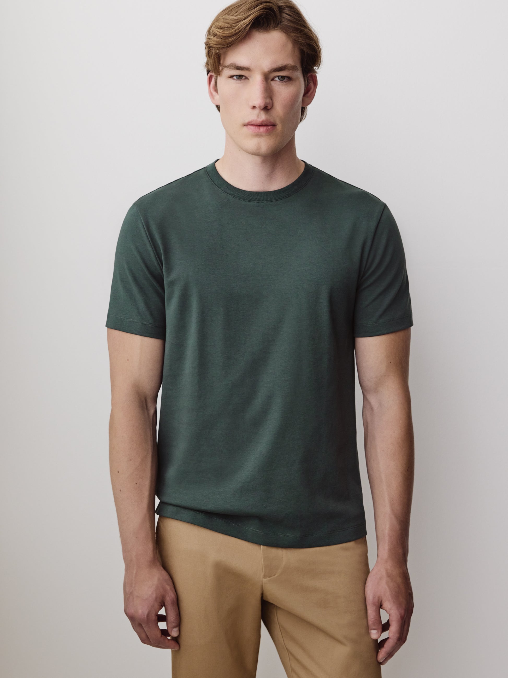 Solid Short-Sleeve Crew-Neck Tee