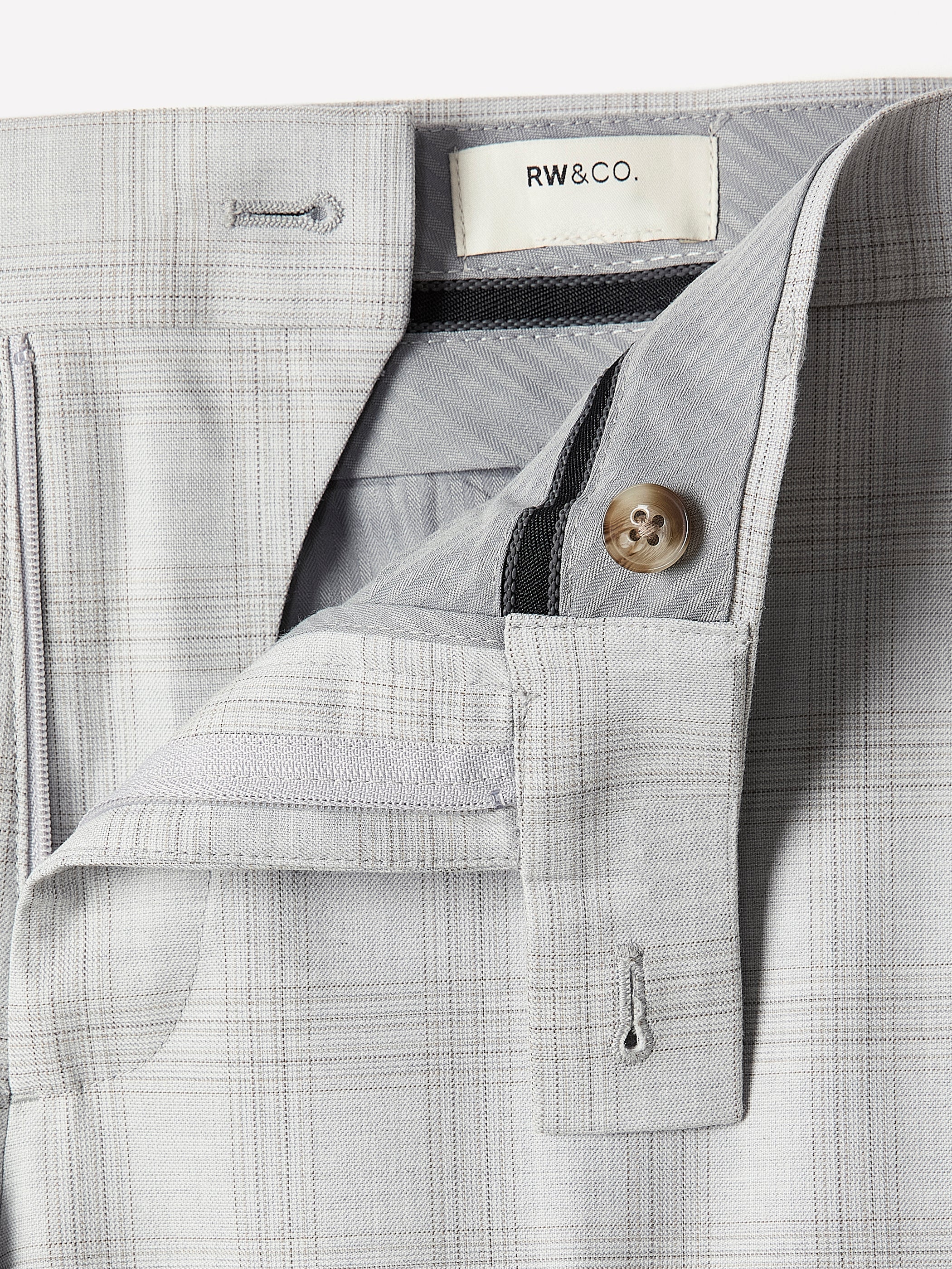 Slim Fit Grey Checkered Suit Pant