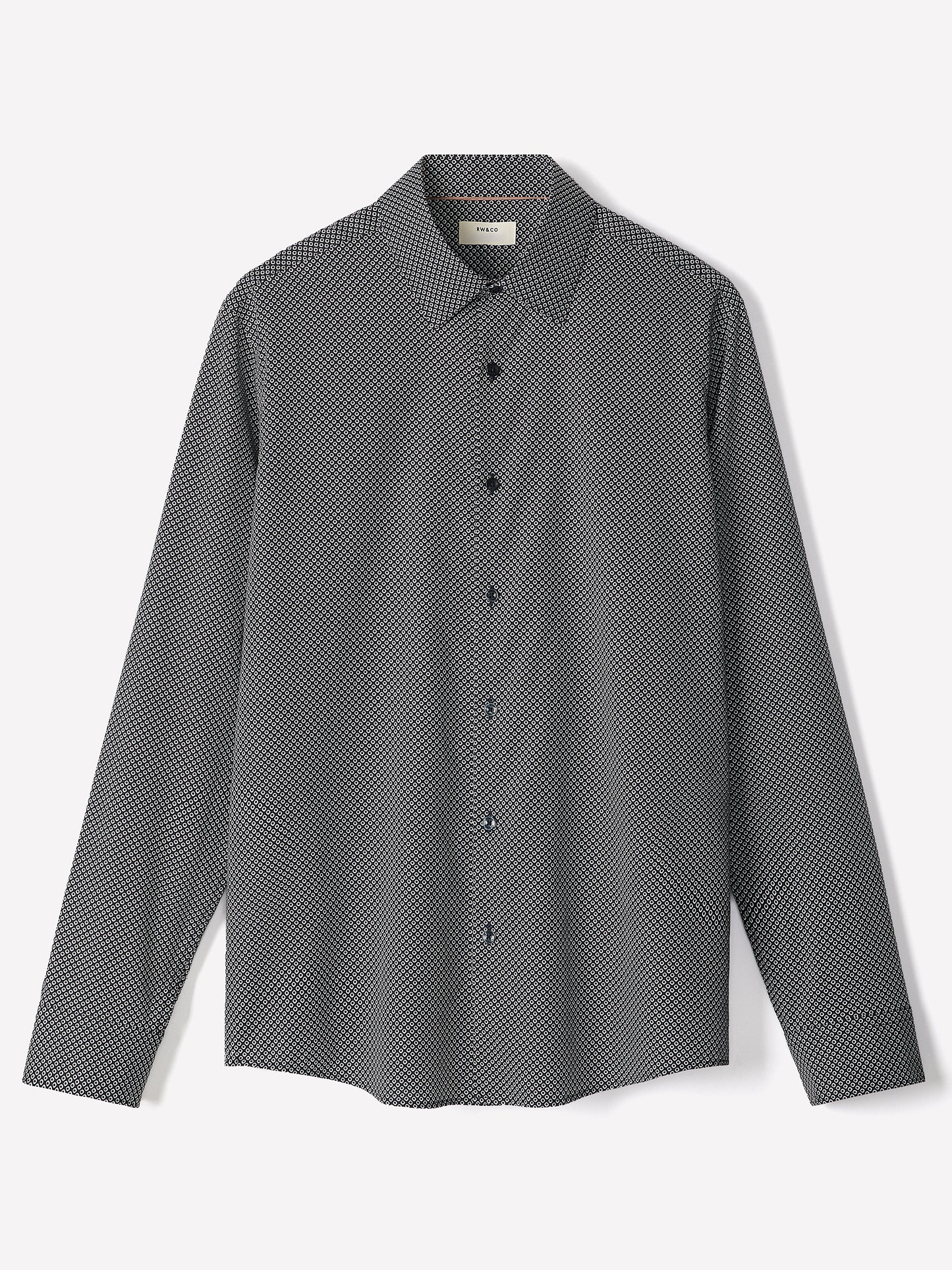 Regular-Fit Dress Shirt with Geo Print