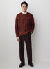 Men's Knit Houndstooth Jacquard Crewneck Sweater