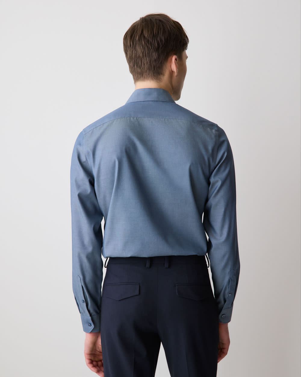 Tailored Fit Denim-Like Dress Shirt
