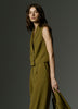 Woven Sleeveless Fitted Waistcoat with Stretch Fabric