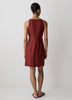 Sleeveless Boat-Neck Linen-Blend Mini Dress