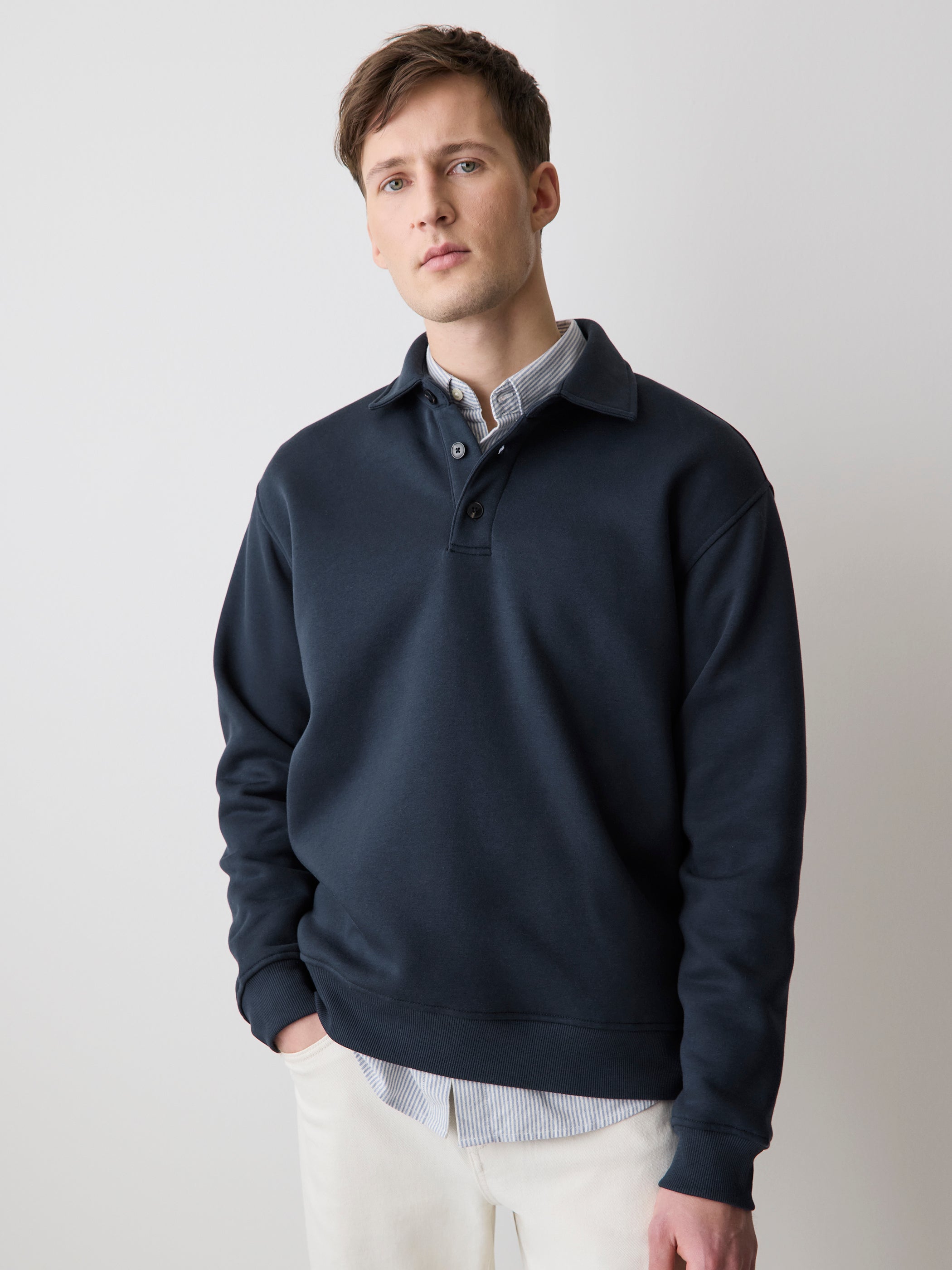 Polo en Molleton à Manches Longues