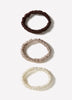 Woven Silk Hair Scrunchies Pack of 3