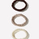 Woven Silk Hair Scrunchies Pack of 3