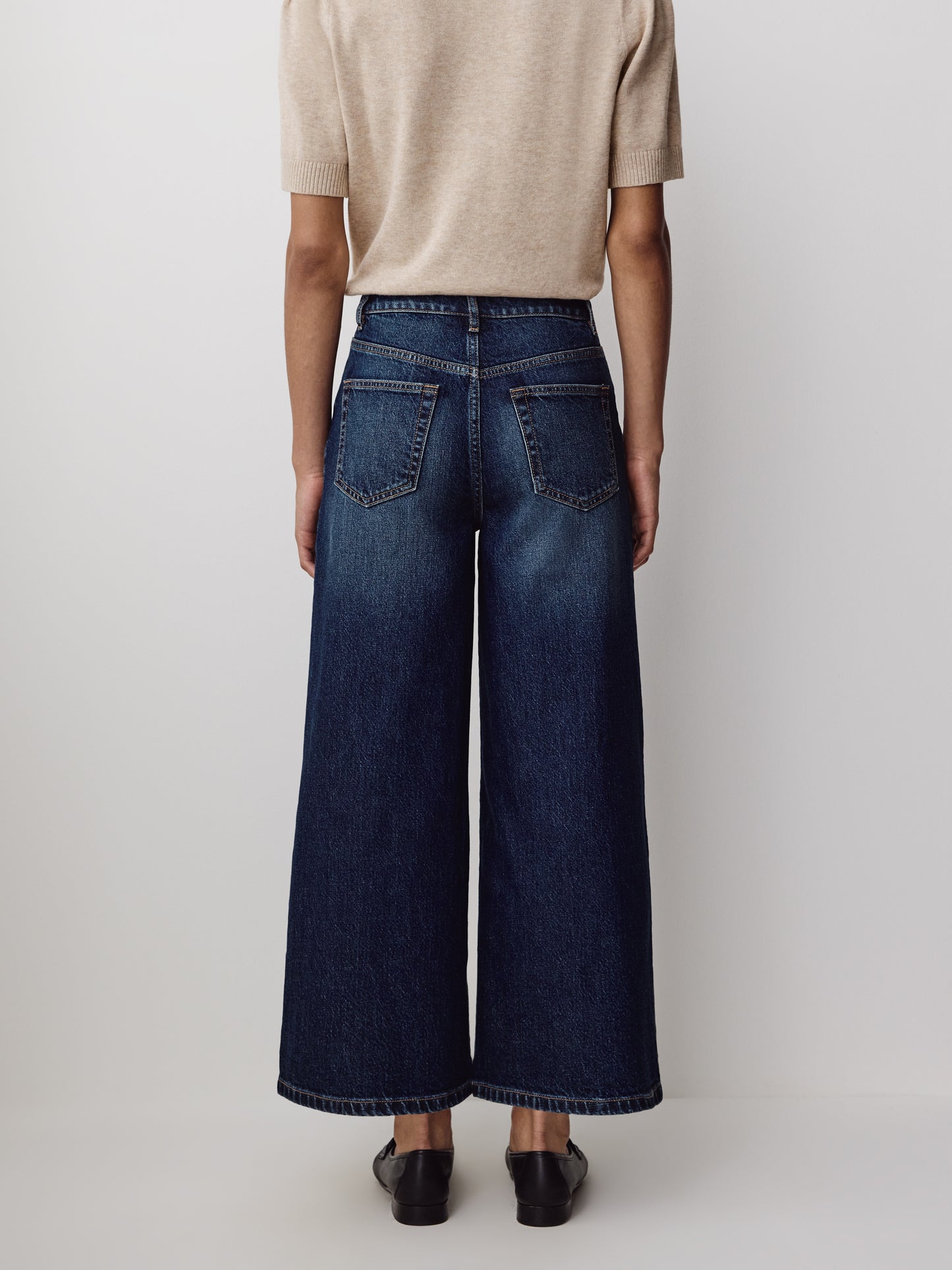 High-Rise Wide-Leg Cropped Jeans