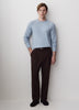 Men's Knit Crewneck Sweater Cotton Blend