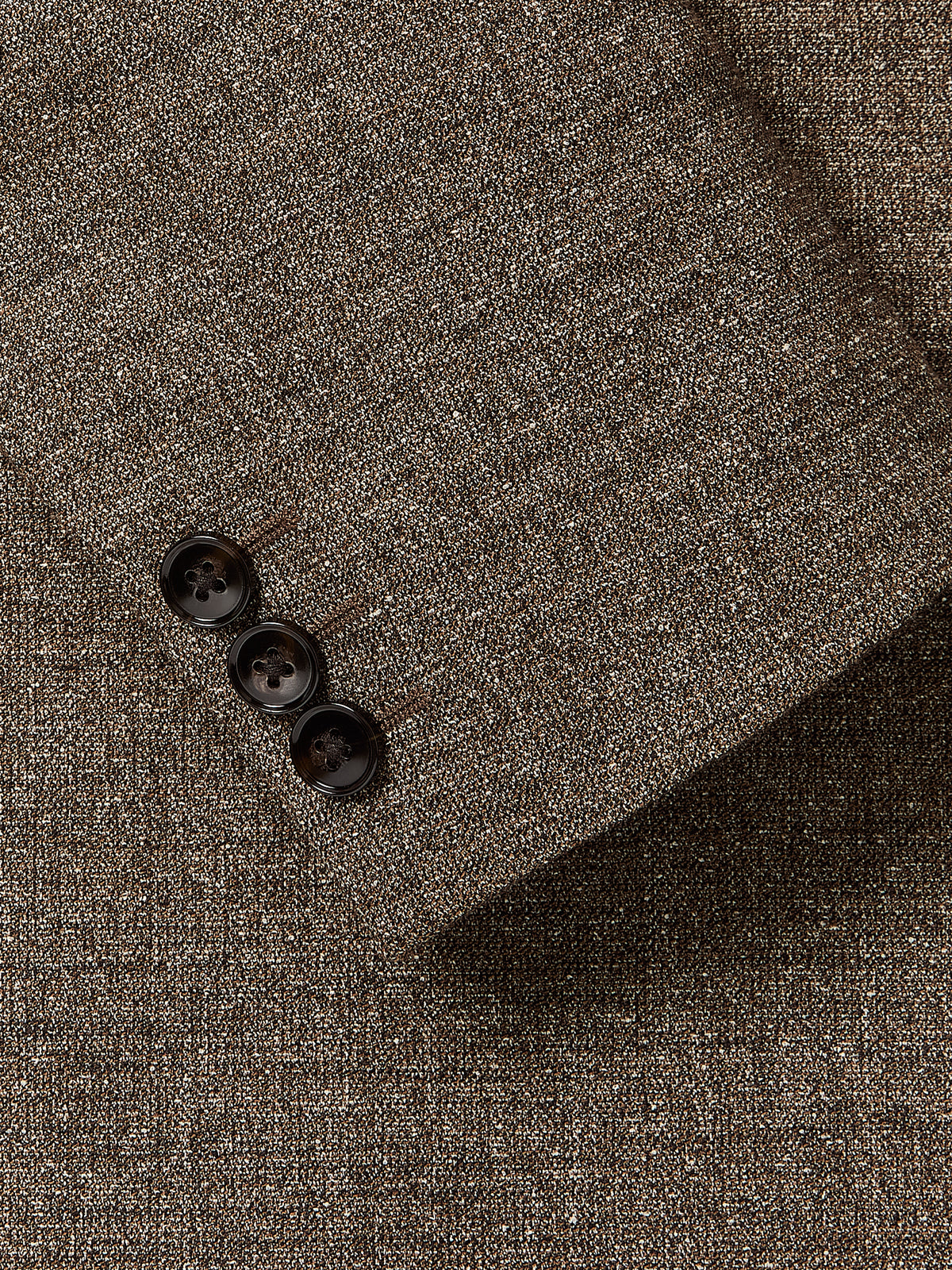 Tailored-Fit Double-Breasted Tweed Suit Blazer