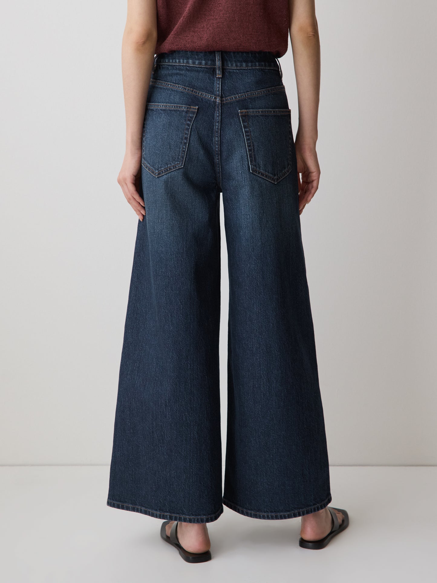 High-Rise Wide-Leg Cropped Jeans