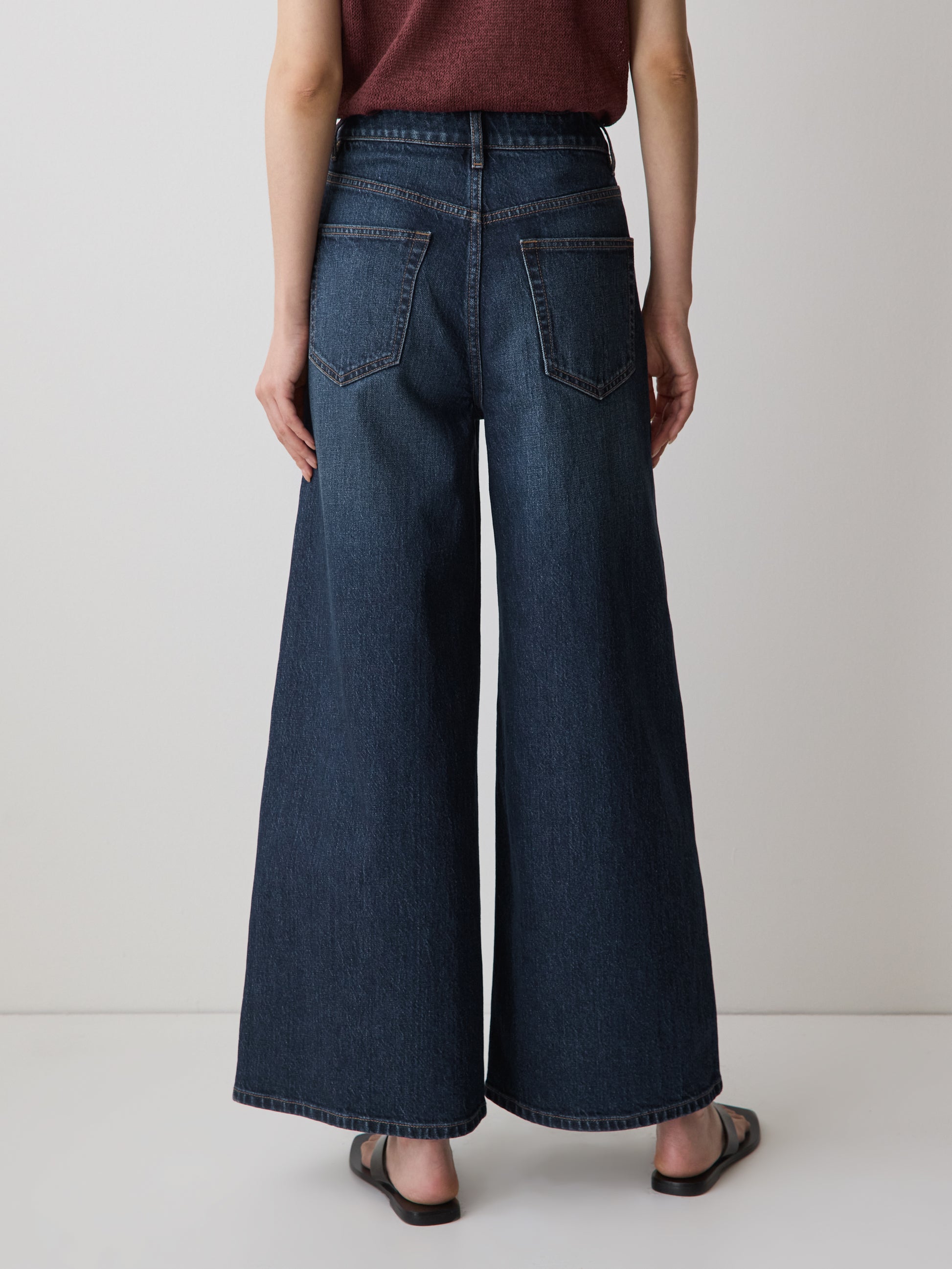 High-Rise Wide-Leg Cropped Jeans