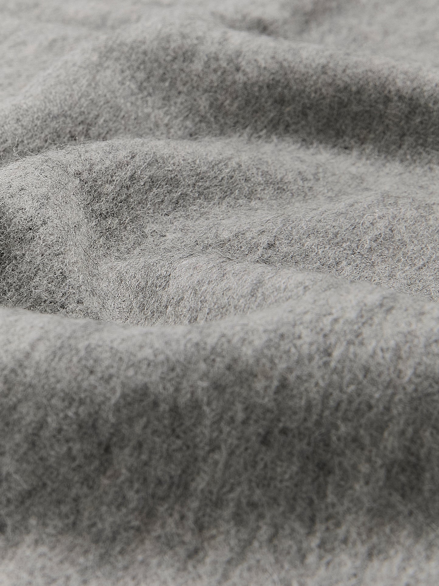 Solid Wool Scarf with Fringes