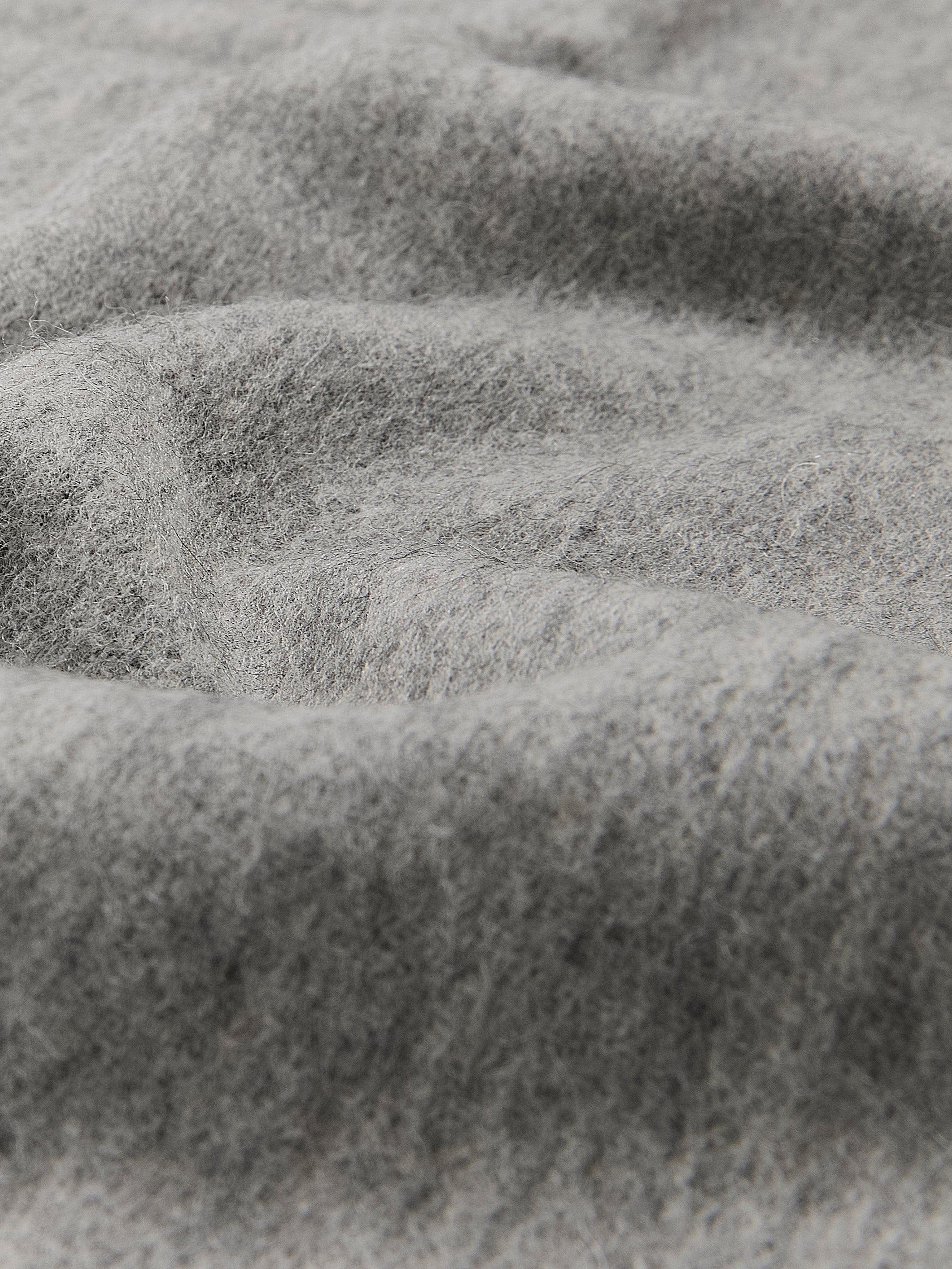 Solid Wool Scarf with Fringes