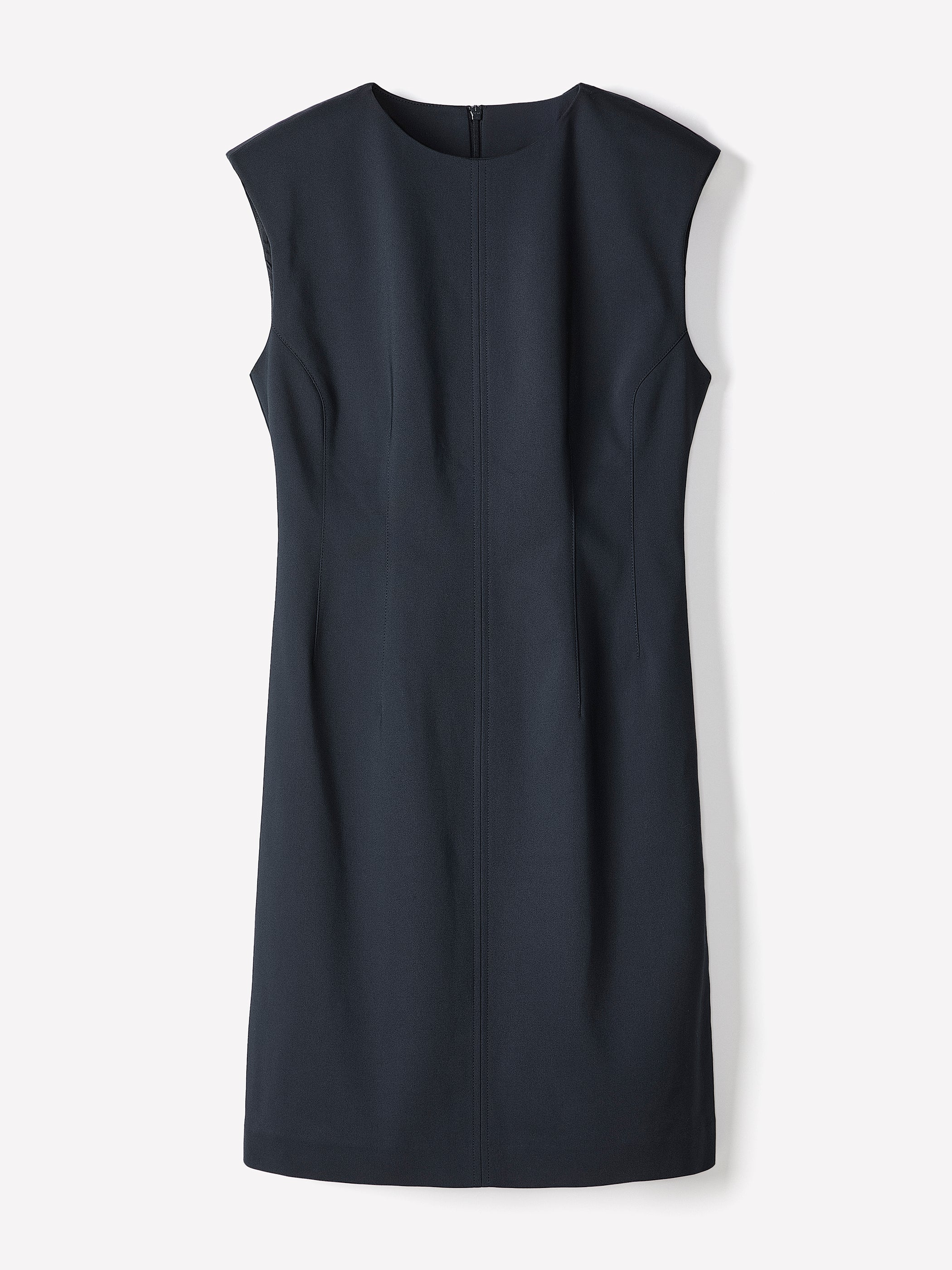 Sleeveless Crew-Neck Mini Dress