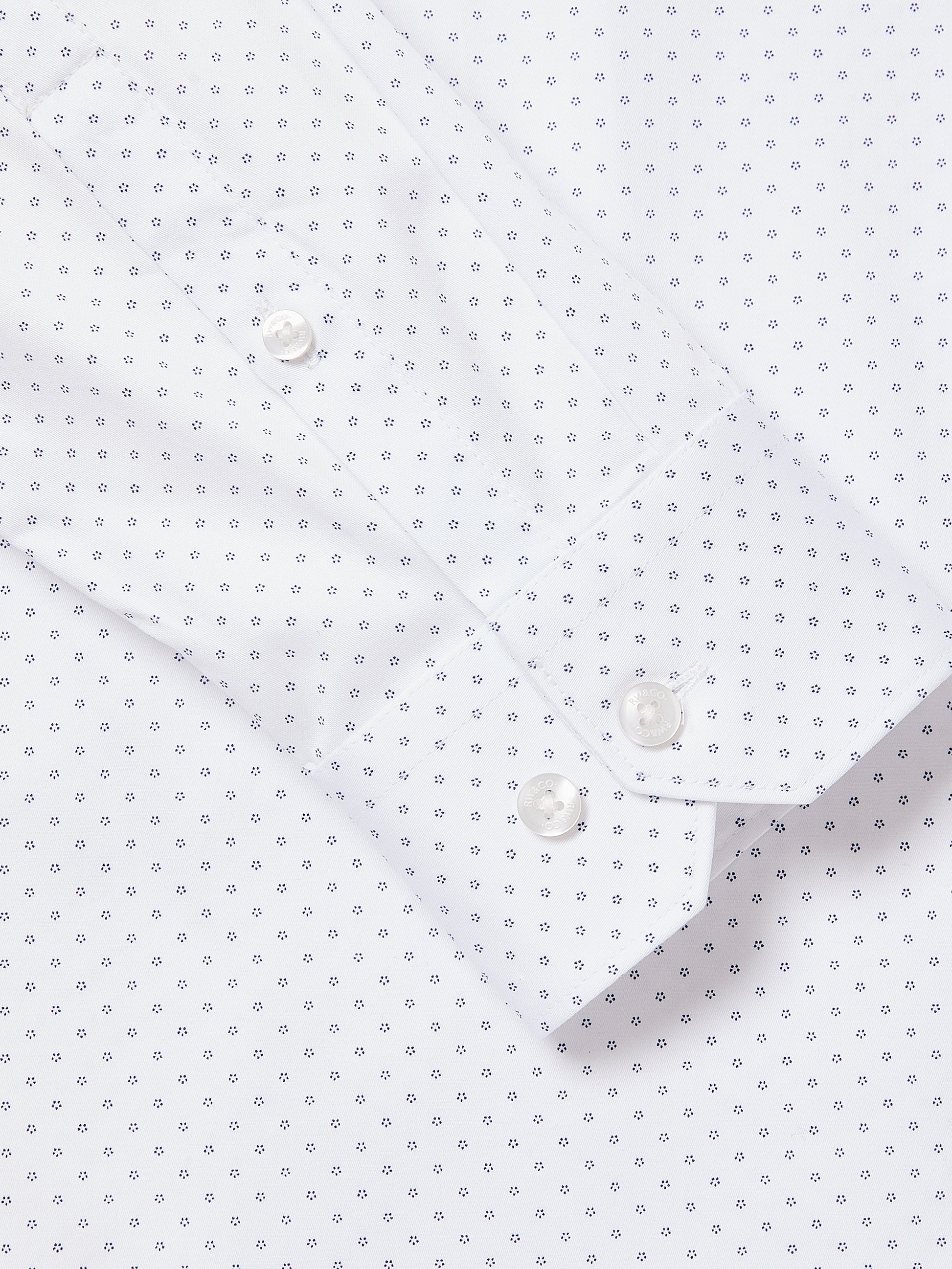 Tailored-Fit Dress Shirt with Floral Pattern