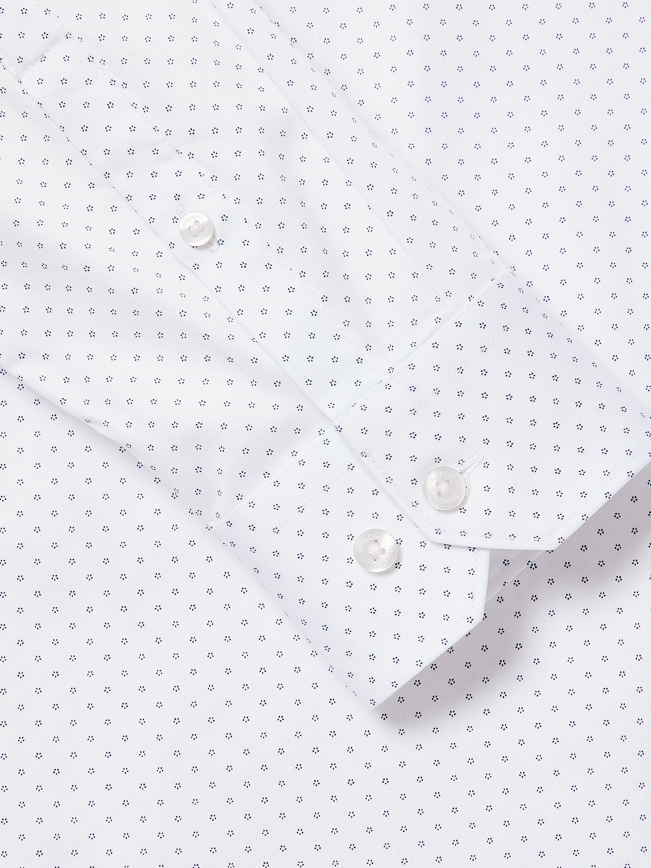 Tailored-Fit Dress Shirt with Floral Pattern
