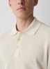 Textured Short-Sleeve Polo Sweater
