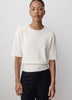 Knit Sweater with Shoulder Pads, Viscose Nylon Blend