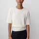 Knit Sweater with Shoulder Pads, Viscose Nylon Blend